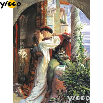 

5D DIY diamond Painting Cross Stitch Romeo and Juliet full square Diamond Embroidery Mosaic Home Decoration Gift AX0487