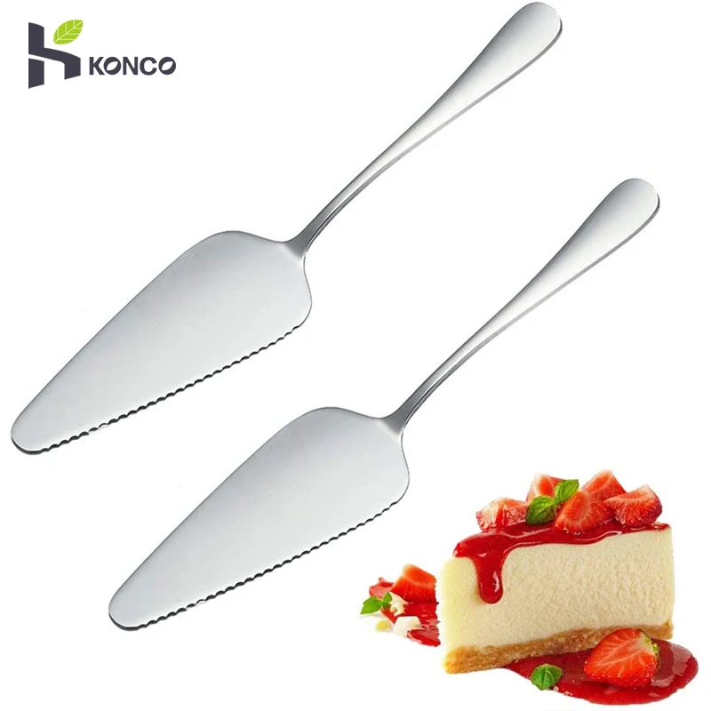 1/2pcs Cake Shovel Cutter Stainless Steel Pizza Server Pie Serrated Edge Spatula Cheese Divider Knife | Дом и сад