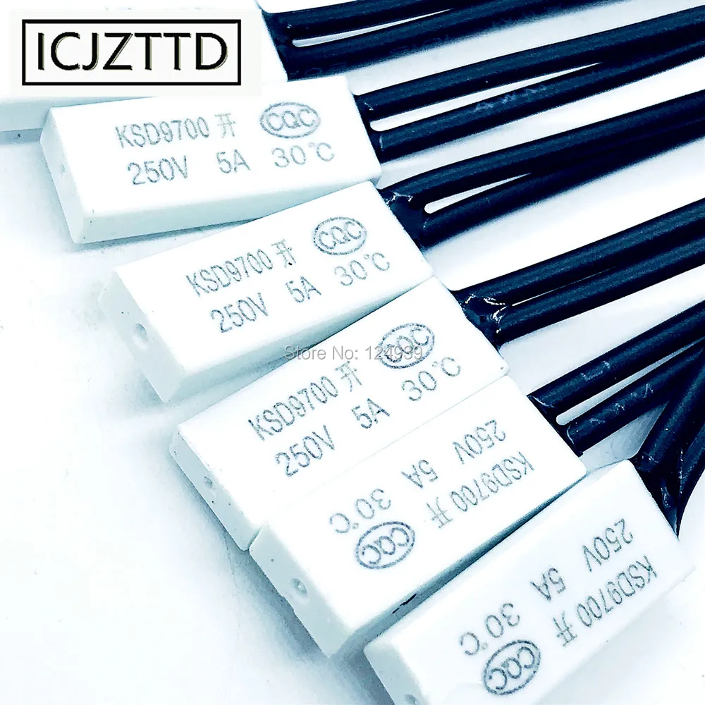 1 шт. KSD9700 15 ℃ 20 25 30 35 40 термостат 5A 250V пластиковый терморегулятор переключатель
