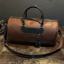Мужские сумки через плечо с обувью, дорожные сумки в стиле ретро, crazy horse, кожаные большие сумки для багажа, деловые повседневные мужские сумки, tide JIULIN