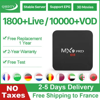 

IPTV Arabic Belgium Mx9pro Android 8.1 QHDTV 1 Year IPTV Subscription Germany Netherlands Algeria IP TV No App Include