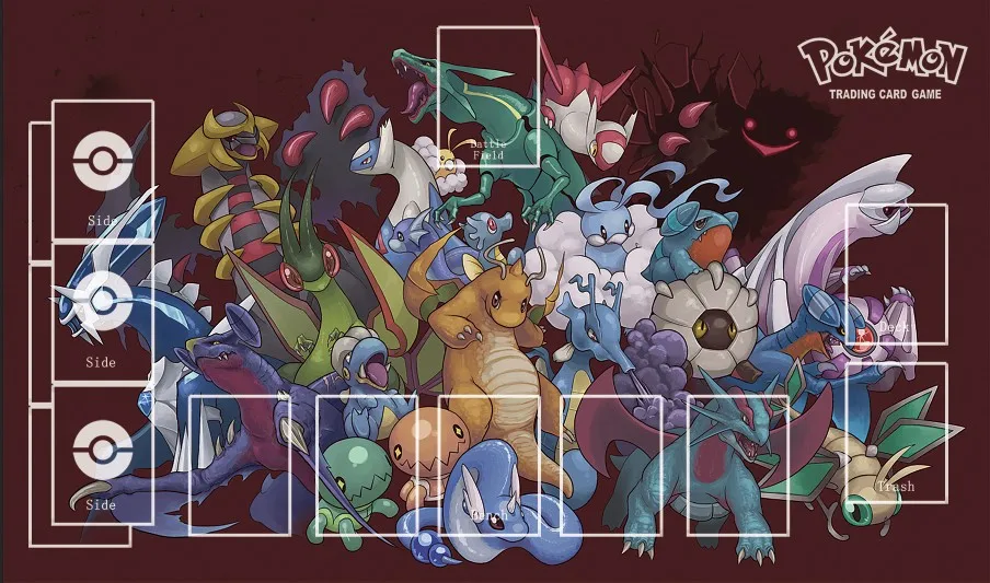Takara Tomy PTCG аксессуары Pokemon Playmat настольная игра Дракон монстр игрушки для