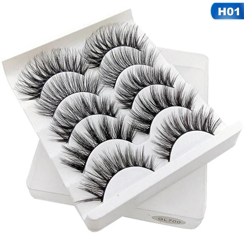 

5 Pairs 3d Mink Eyelashes Wholesale Fluffy Eyelashes Mink Eyelash Natural False Eyelashes Extensions Accessories Women