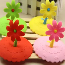 Симпатичные Многоразовые крышки чашки с цветком Силиконовые Анти-пыль крышка чаши теплоизоляция чашки уплотнения стеклянные кружки с крышкой посуда для напитков запчасти