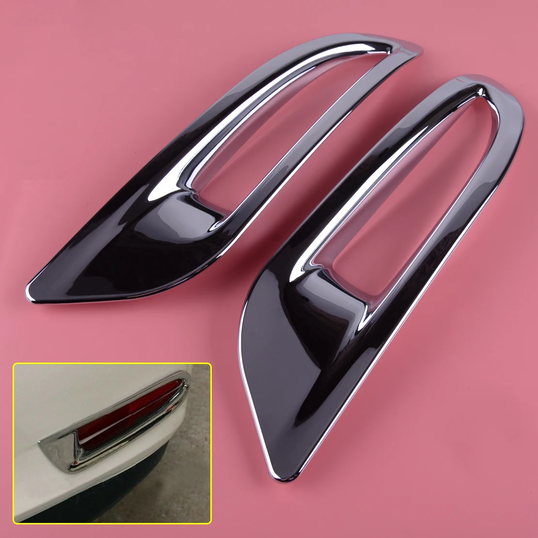 

DWCX 2pcs Silver Tail Rear Fog Light Lamp Cover Trim Frame Molding Fit For Mazda 6 Atenza 2013 2014 2015
