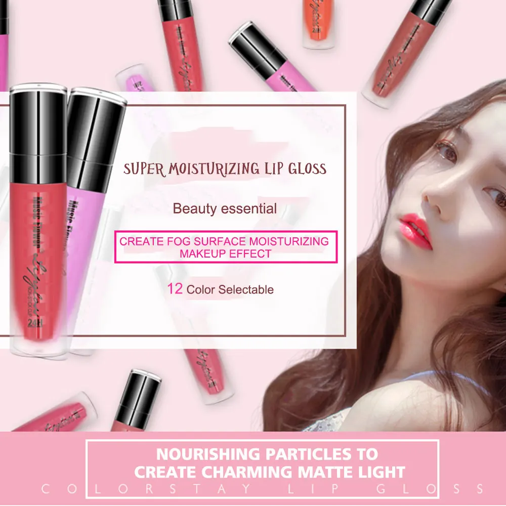 Music Flower Music Flower 12 Colors Glamorous Shiny Lip Gloss Non-Stick Cup Liquid Lipstick Lip Gloss Lipstick Women Cosmetics Music Flower Music Flower 12 Colors Glamorous Shiny Lip Gloss Non-Stick Cup Liquid Lipstick Lip Gloss Lipstick Women Cosmetics