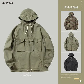 

2020 Autumn Hoodie Male Japanese-style Workwear Sweater Male Fashion Loose Sports Camouflage Casual Coat Hoodie