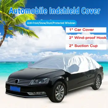 

Universal Car Cover Window Windscreen Covers Sunshade Cover Snow UV Ice Shield Half Car Cover For Windshield Winter Summer