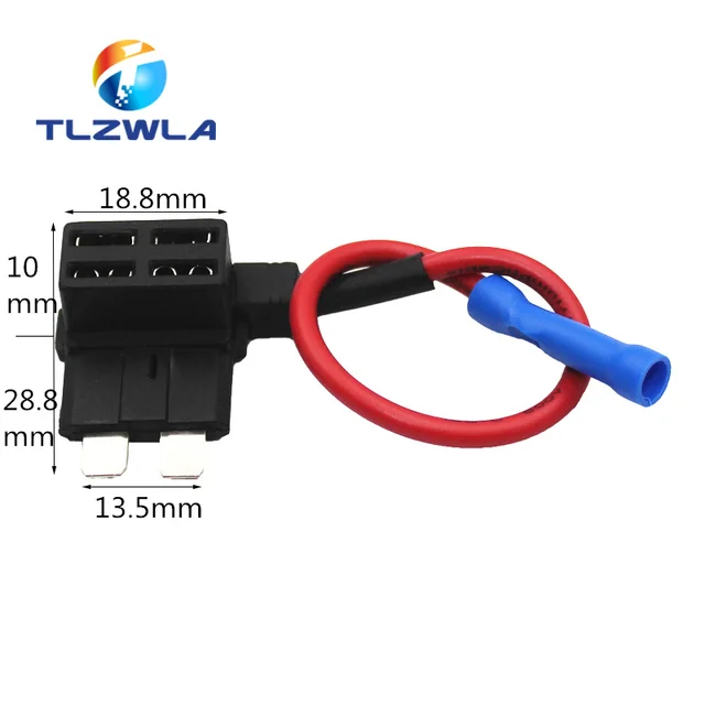 12V MINI SMALL MEDIUM Size Car Fuse Holder Add-a-circuit TAP Adapter with 10A Micro Mini Standard ATM Blade Fuse Standard