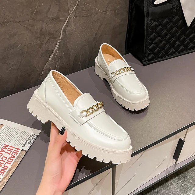 Bayan bahar ayakkabı kadın İngiliz japon okul ayakkabısı kalın tabanlı kolej  günlük mokasen ayakkabı hakiki deri moda ayakkabılar kız - AliExpress Ayakk.