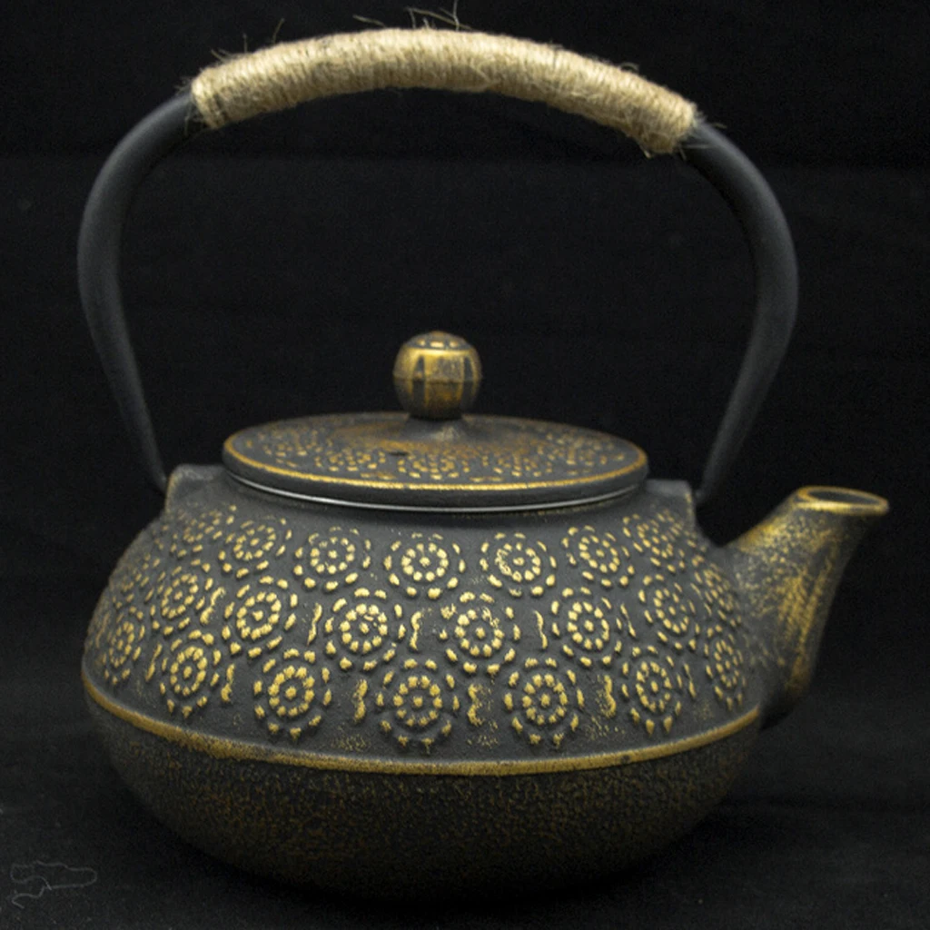 Japanese Black Cast Iron Tea Teapot Kettle Trivet Strainer Gift 9 Patterns