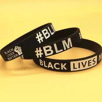 

2020 New Black Lives Matter Silicone Wristband I Can't Breathe Wrist Band Rubber Bracelet & Bangles For Men Women Jewelry