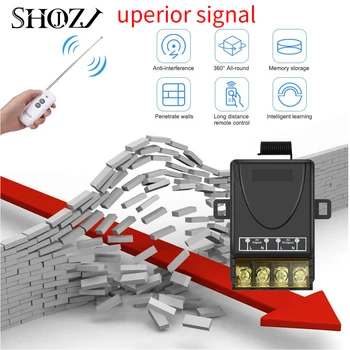 

30A relay switch 433Mhz universal wireless remote control supports tuya wifi infrared RF controller, suitable for pumps, garages