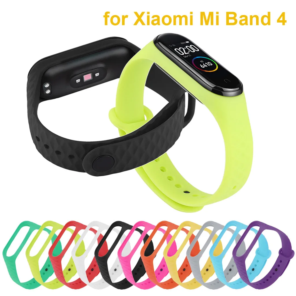 Ouhaobin wrist strap For Xiaomi Mi Band 4 Wristband Replacement Silicone Bracelet for 3 smart watch | Электроника