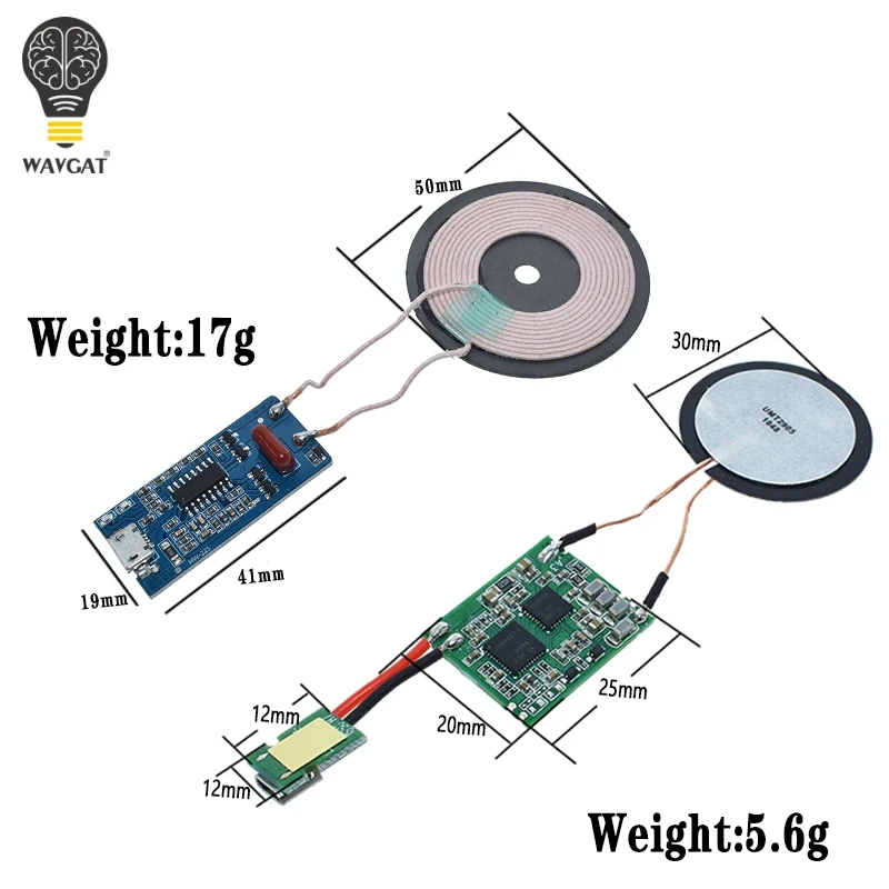 5V 1A беспроводной источник питания Зарядка 5W беспроводное зарядное устройство передатчик Универсальная Быстрая зарядка DIY микро usb зарядка катушка