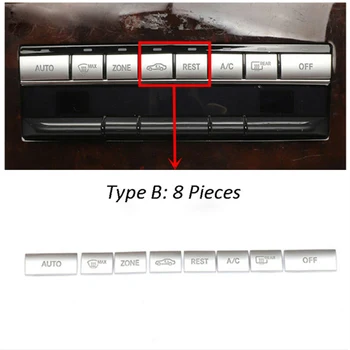 

ABS Button Covers Accessories Replacement For Mercedes Benz E Class Sequins 8PCS