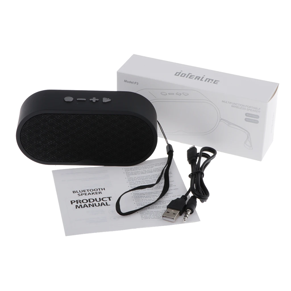 Mini Audio Player with Mic Stereo Bass Bluetooth 5.0 Speaker Mini Wireless Amplifier Handsfree AUX USB FM Subwoofer Waterproof