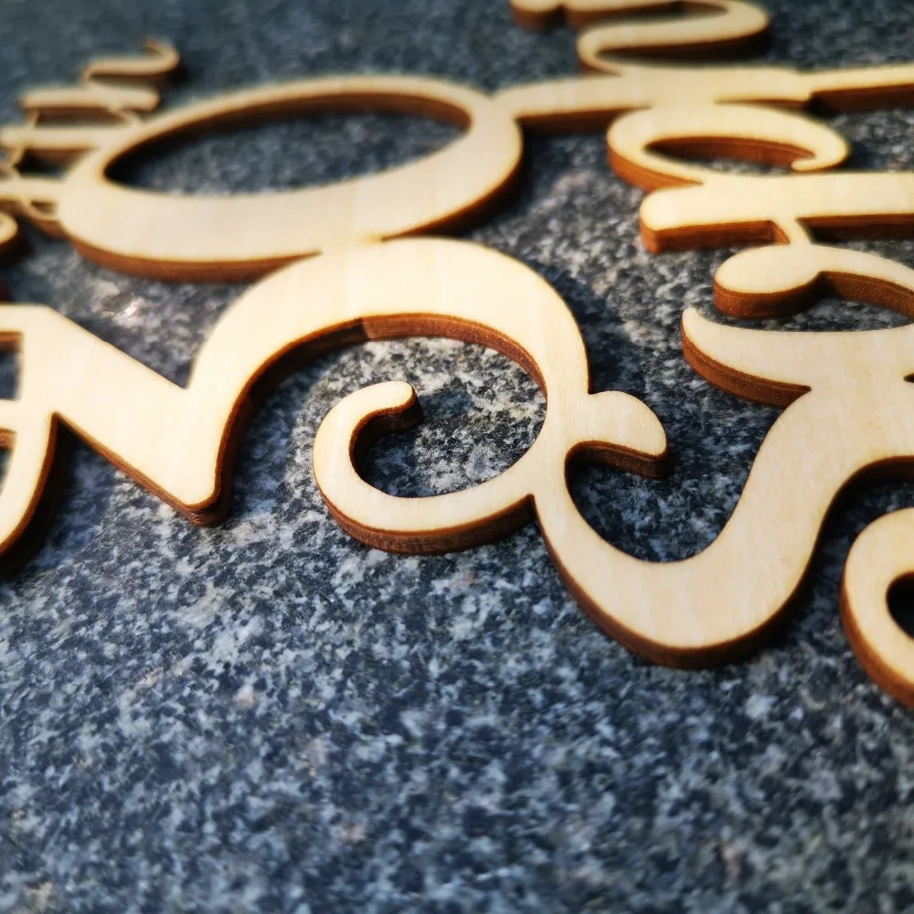 Personalised Custom Name age wood Cake Toppers Happy , Custom color and size Stylish Birthday wooden decorative cake topper. (2)