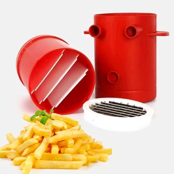 

2-in-1 No Deep-Fry Copper Fries Potatoes Maker Slicers Kitchen Creative Potato Slicer Kitchen Accessories Cooking Tools Chopper