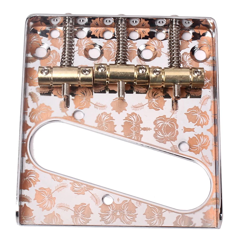 1 Pack Copper 3 Saddle Bridge Tailpiece Replacements for Telecaster Electric Guitar Luthier Supply