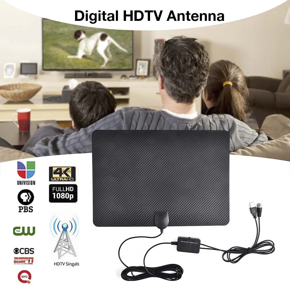 Крытый ТВ для Усиления Сигнала Антенна усиленный цифровой ТВ антенна HD ТВ с усилителем сигнала ATSC HD кабель для DVB-T2 ТВ антенна