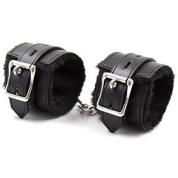 PU Leather Sex Handcuffs with Eye Mask Sex Toys for Couples Adult Games Slave Bondage Restraints Erotic Accessories 2pcs/set 5