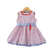 Платье в полоску с бантом для девочек; коллекция года; Летнее Детское платье