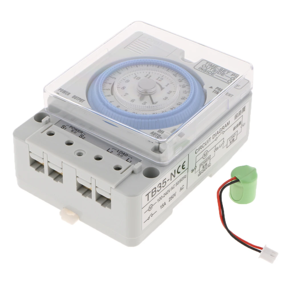 

Blesiya Timer Switch Mechanical Industrial Timing Device Switch 100-240V AC
