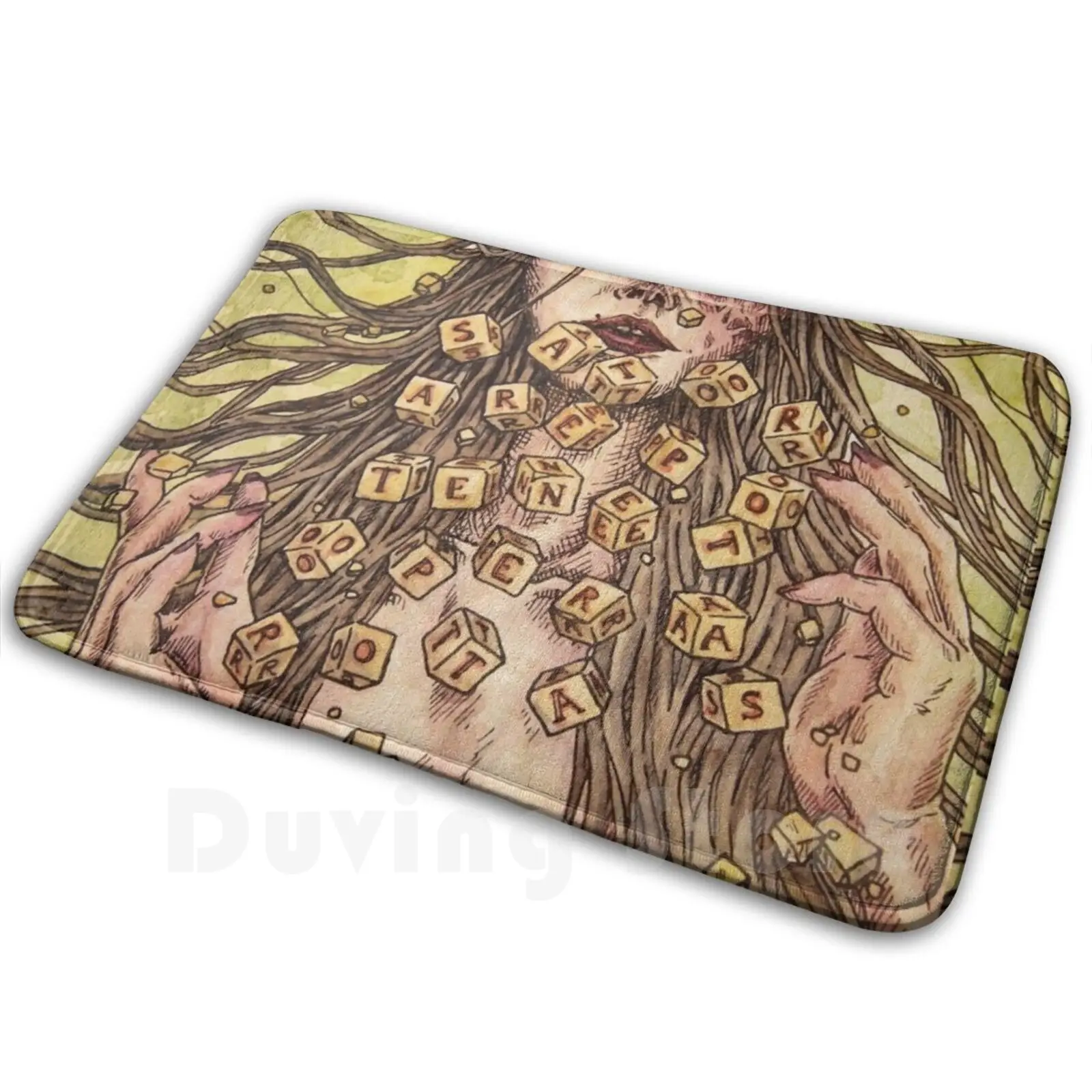 Sator Magical Square Carpet Mat Cushion Soft Antiscivolo Witch Witches Warlock Pagan Paganismo Sator Magical Magical