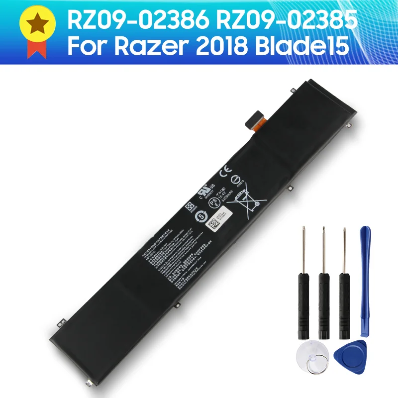 

Genuine Laptop Battery RC30-0248 For Razer 2018 Blade15 RZ09-02386 RZ09-02385 5209mAh Original Battery + Tool