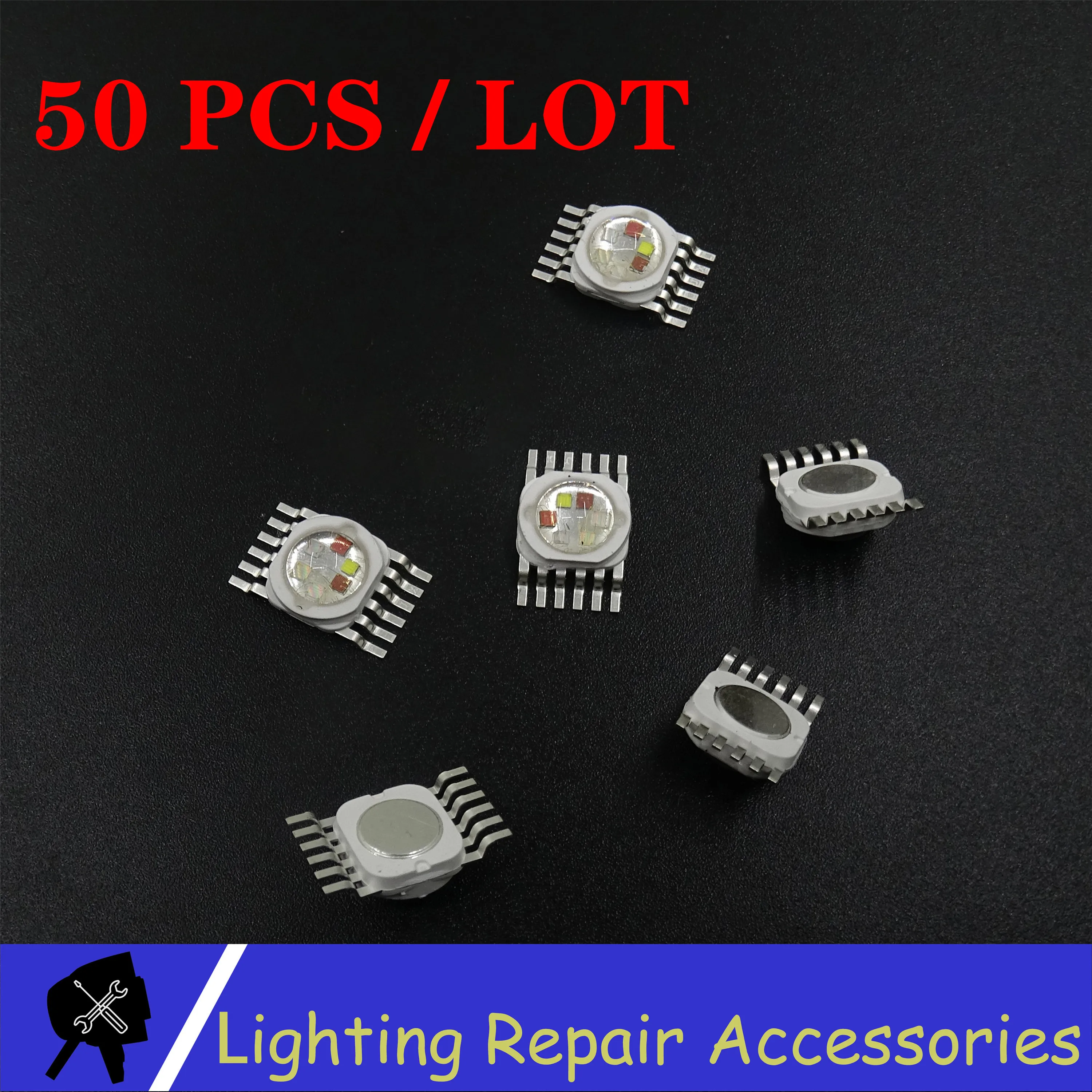 50 pcs/pack JINGXING 6W 12w 18w RGBWA UV 6 in 1 LED Bead Lamp Source Led Chip light For Stage Lighting | Освещение