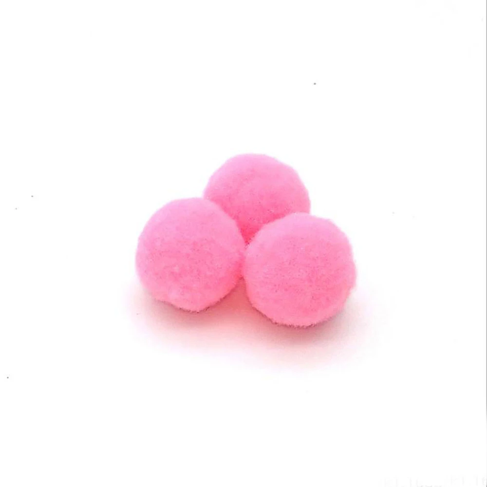 pink 100-400 шт./лот, смешанный Мягкий круглый шарик-помпон, пушистый помпон для детей, сделай сам, рукоделие, 10 мм/15 мм/20 мм/25 мм/30 мм - Цвет: pink
