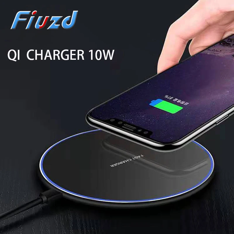 Fiuzd Беспроводной Зарядное устройство для iPhone 11 pro Max Xs X 8 Plus быстрая зарядная платформа мощностью 10 Вт для samsung Note 9 Note 8 S10 плюс