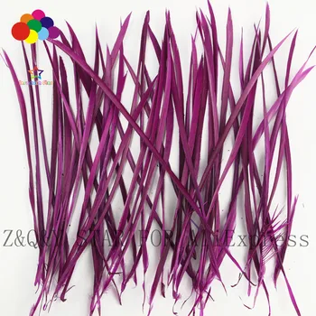 

50-200 natural goose monofilament feather 15-20CM dyed dark purple DIY decorative craft head jewelry feather