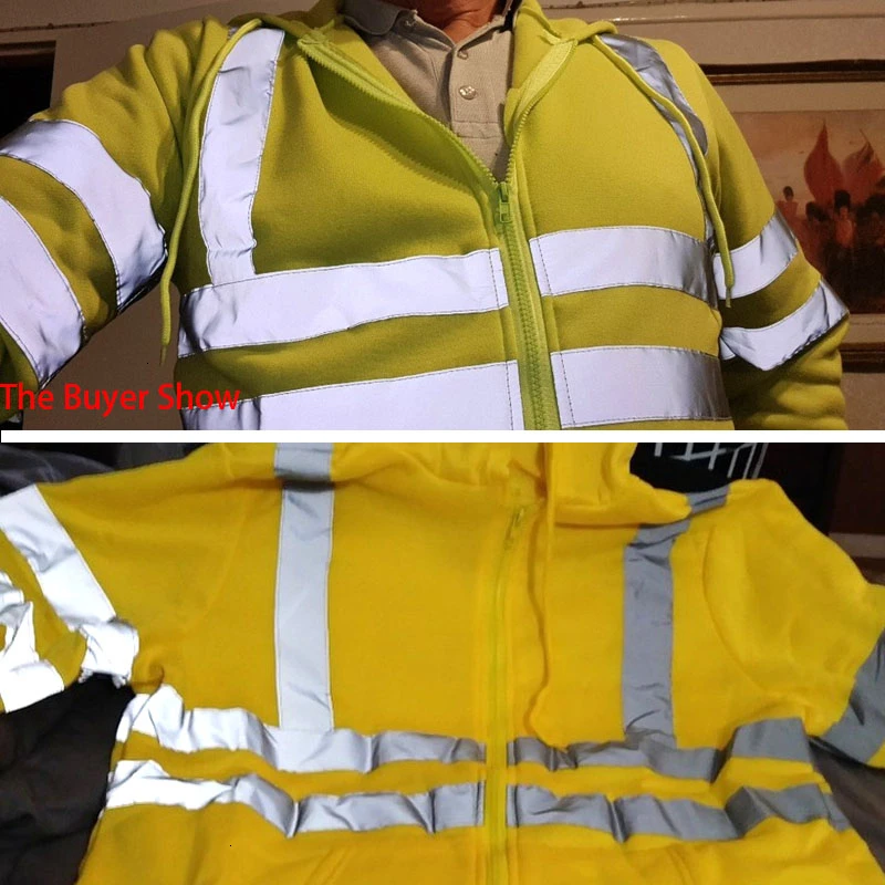 4XL зеленый светоотражающий спортивный костюм мужской набор с капюшоном больших размеров спортивный костюм флисовый теплый осень зима санитарный работник толстовки мужские