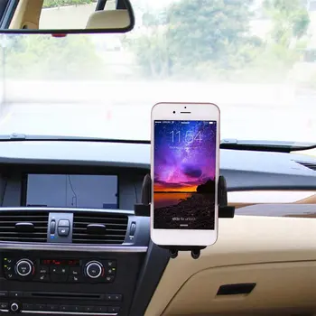 

Multifunctional Car Automatic Smart Phone Holder Universal Car Windshield Mount Holder For Iphone For Samsung Black