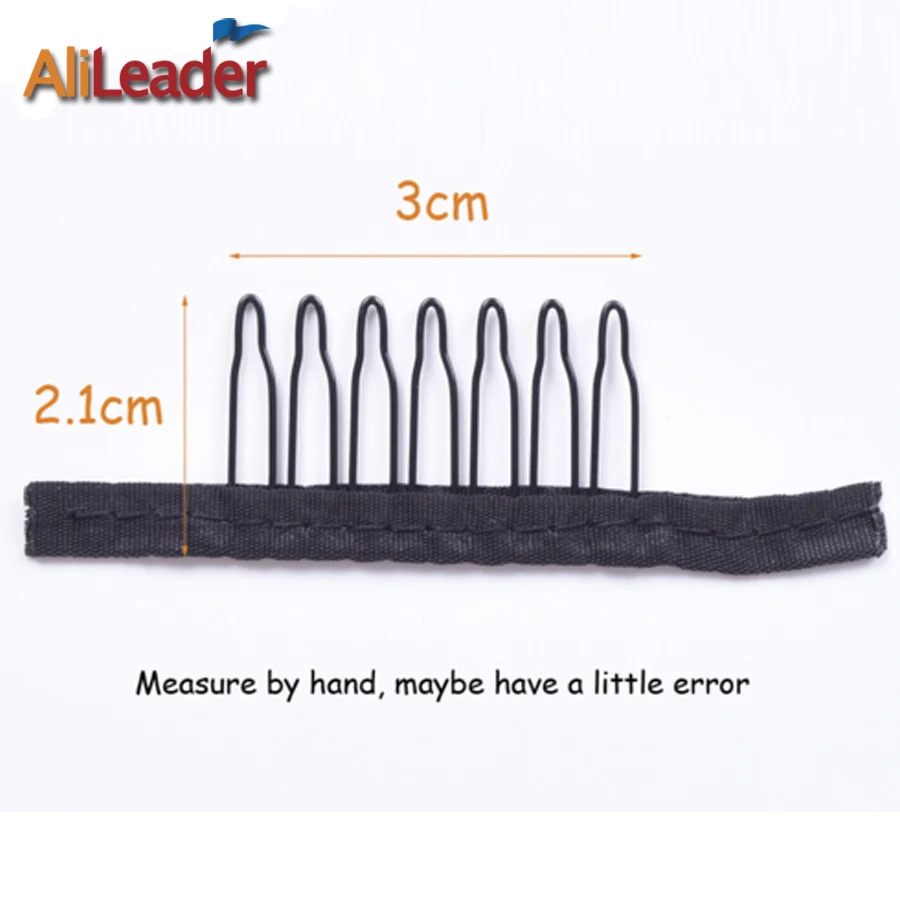 Alileader 12Pcs/Lot Wig Accessories Hair Wig Cap Combs For Extensions And Clips With Lace For Wig Cap