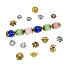 

8-10mm Bead End Hat for Bracelet Zinc Alloy Flower Cabochons for Needlework Bead Caps for Jewelry Making Supplies Accessories
