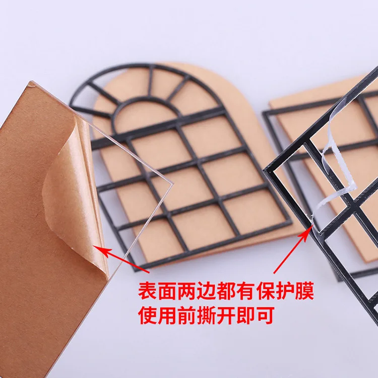 

Acrylic Window Model Building Model Material Window Door DIY Hut Assembled Profile Property Type Window Framework