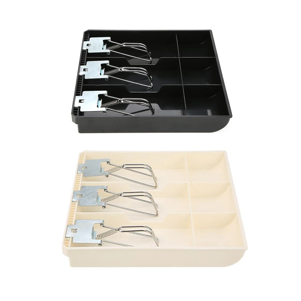 Cash Drawer Register Insert Tray Replacement Money Storage Metal Clip Box Cash Drawer Register Insert Tray Replacement Money Storage Metal Clip Box