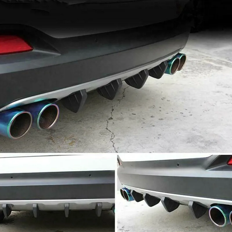 

4pcs PVC Car Rear Bumper Diffuser Scratch Protector Cover Molding Trim Decals Auto Accessories Car-Styling