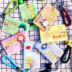 Ensemble de cartes de Bus à motifs de personnages de dessin animé My Hero Academy, pour étudiants, porte cartes d'identité de Bus, jouet de décoration, cadeaux 