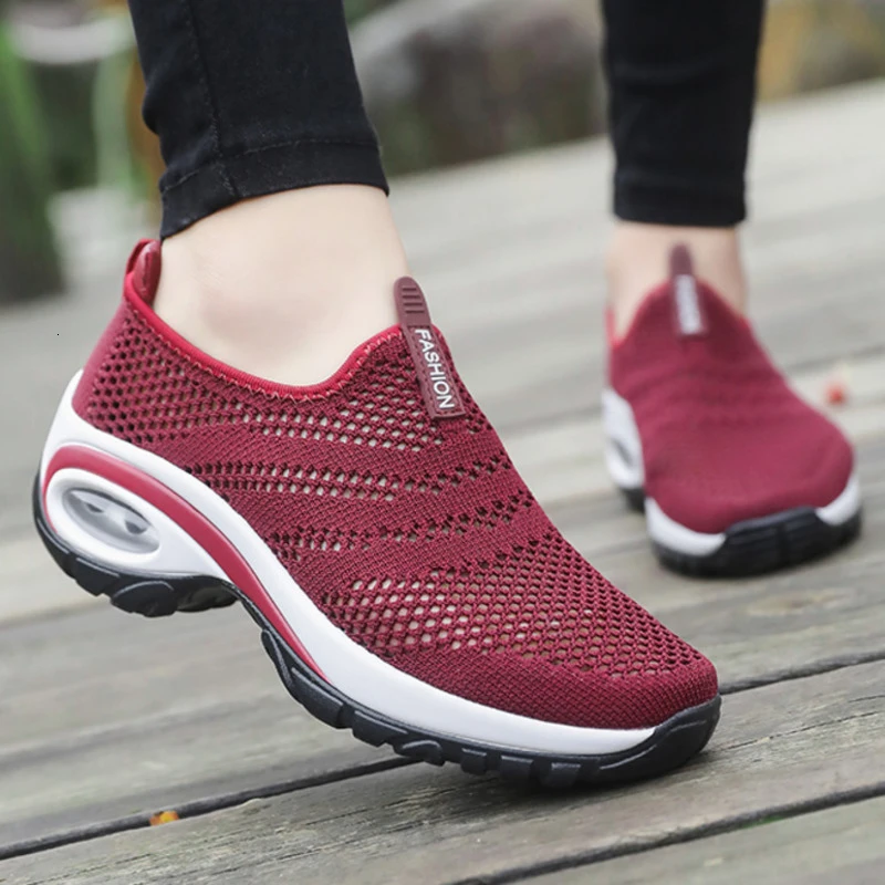 Zapatillas de correr para Mujer, zapatos deportivos para caminar, de malla transpirable, para verano - Deportes y entretenimiento