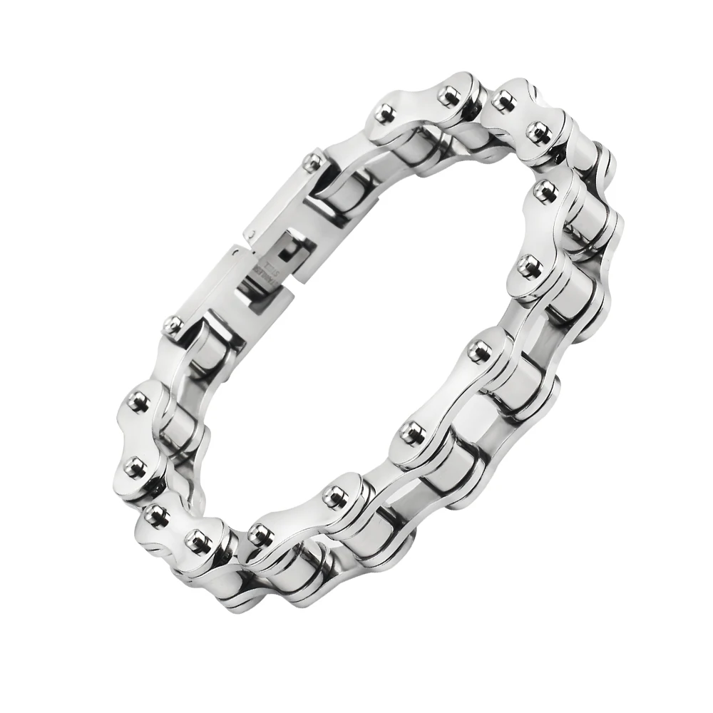 Fashion Men's Titanium Steel Bracelet Punk Chains Bangles Biker Bicycle Motorcycle Women's Jewelry Biker Bracelet stainless steel bracelet,metal bracelet
