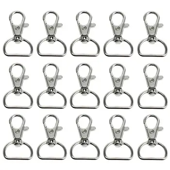 

30pcs 360 Degrees Swivel Trigger Snap Hooks For Home (Silver)