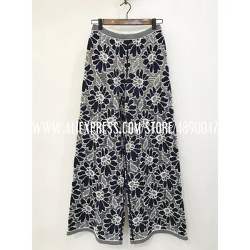 

Spring autumn women's trousers knitted pants 2020 elastic waist casual pants high quality Elastic waist casual Wool blend pants
