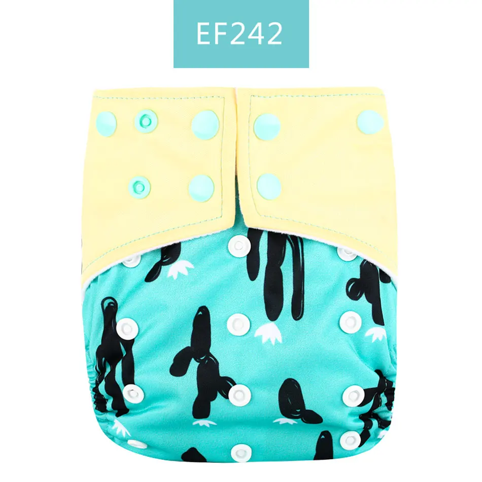 HappyFlute тканевый подгузник внутренняя ткань замша детские пеленки водонепроницаемые и многоразовые пеленки двойные гусиные наборы - Цвет: EF242