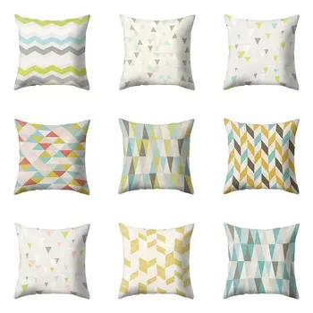 

Pillow Case 45*45 Wave Triangle Geometric Pattern Pillowcases Throw Pillow Cases Pillow Cover Decorative Pillows Body Pillow