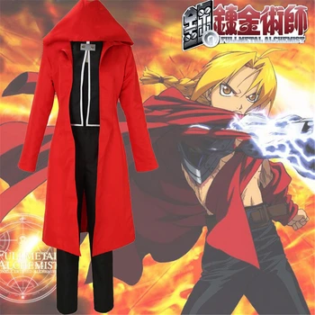 

Fullmetal Alchemist Cosplay Embroidery Costume Edward Elric Full Set Men Women Jacket + Tops + Pants Anime Halloween