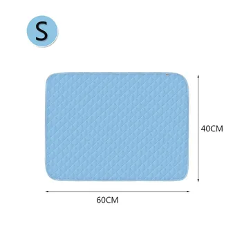 

Summer Fashion Self Cooling Cool Mat Pet Cat Dog Heat Relief Non-Toxic Solid Blue Keep Cool Bed Gel 2019 Hot Pet Product 3 Sizes